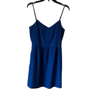 J Crew Elegant Navy Blue Spaghetti Strap Dress - Size 8
